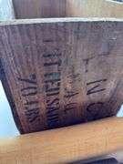Wood and glass rolling pins and old wood box. See pics