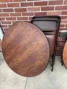 2 folding tables and 4 chairs