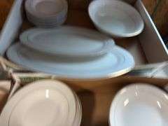 Large set of Emily Gold china. Service for at least 10