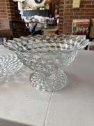 Fostoria American footed bowl and underplate