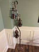 Metal candle holder on stand. 72” tall