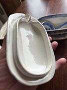 Antique cheese dome and serving dish
