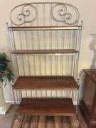 Large wire and wood shelf