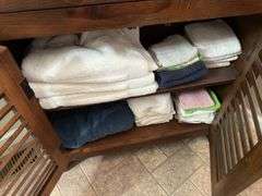 Bathroom cabinet with towels