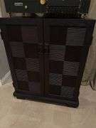 Pressed wood chest with DVD’s included