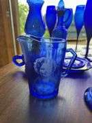 Large lot of cobalt blue glassware