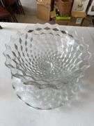 Fostoria American footed bowl and underplate