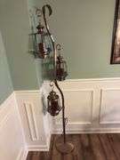Metal candle holder on stand. 72” tall