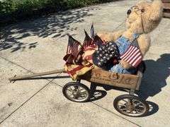 Americana wagon with bear