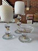 Crystal ball candleholders