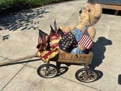 Americana wagon with bear