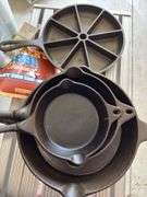 Cast iron skillets as shown