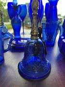 Large lot of cobalt blue glassware