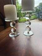Crystal ball candleholders