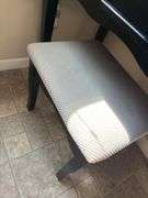 Dressing table with mirror and stool