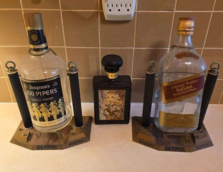 3 vintage decanters
