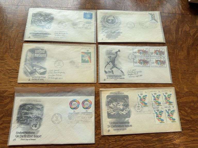 1976 first day issue envelopes with postage image