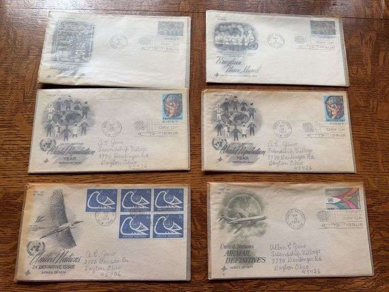 1974 first day issue envelopes with postage image