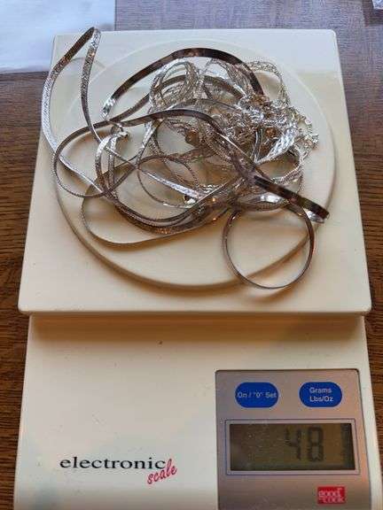 .925 silver necklaces. Approximately 1.54 pennyweights