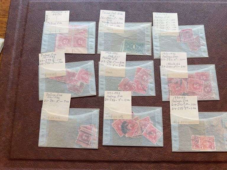 Mostly 1930s era postage due used stamps image