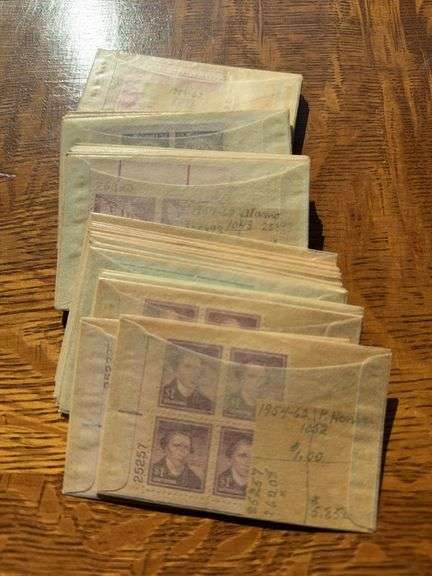 1954-1961 Liberty Issue postage stamps. Believe to be 1030-1053 per decedent’s notes image
