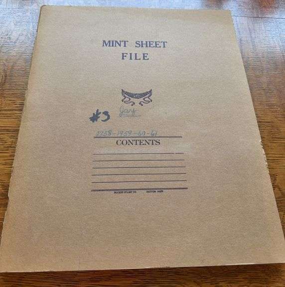 Mint sheet file 1958 thru 1961 as shown image