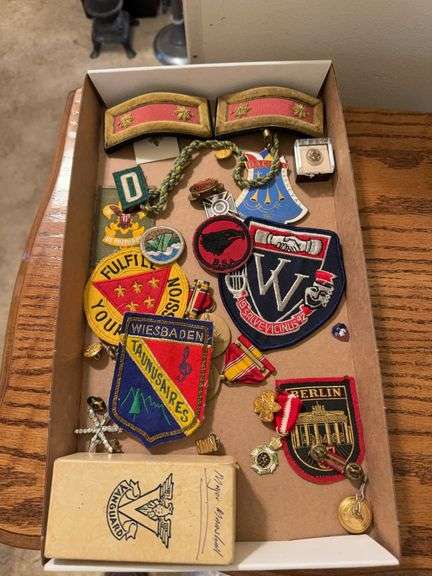 Military medals and collectibles as shown