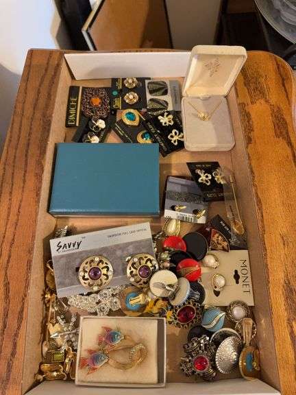 Costume jewelry as shown. All items reacted to earth magnet