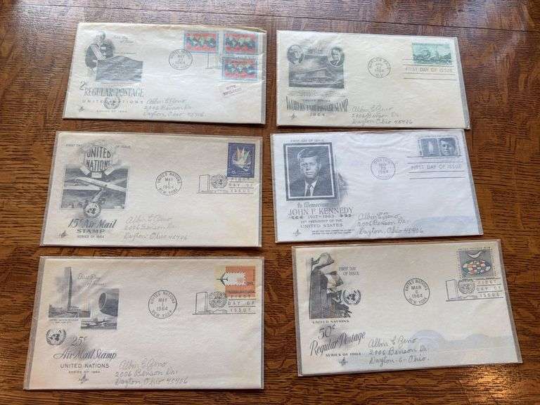 1964 US first day issue envelopes and postage image