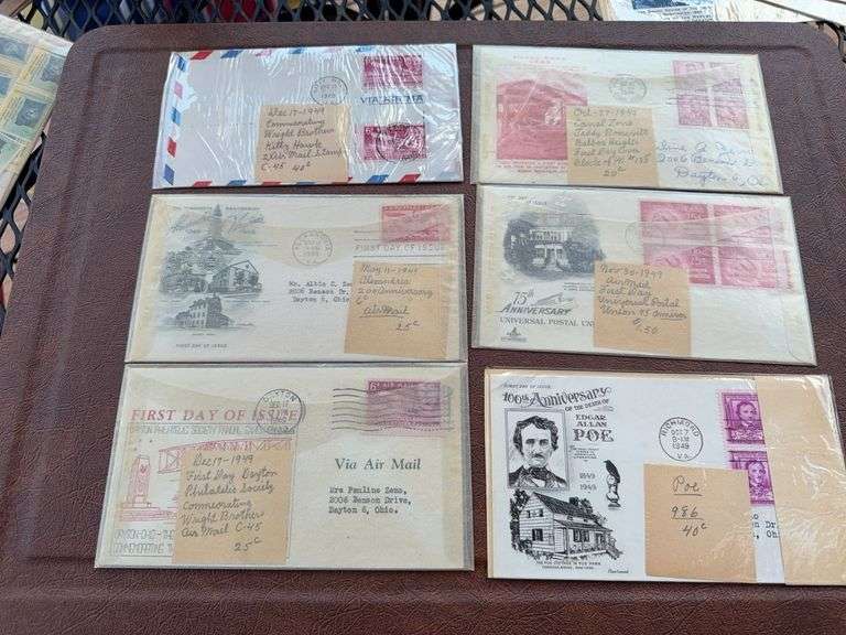 1949 envelopes wjth stamps image