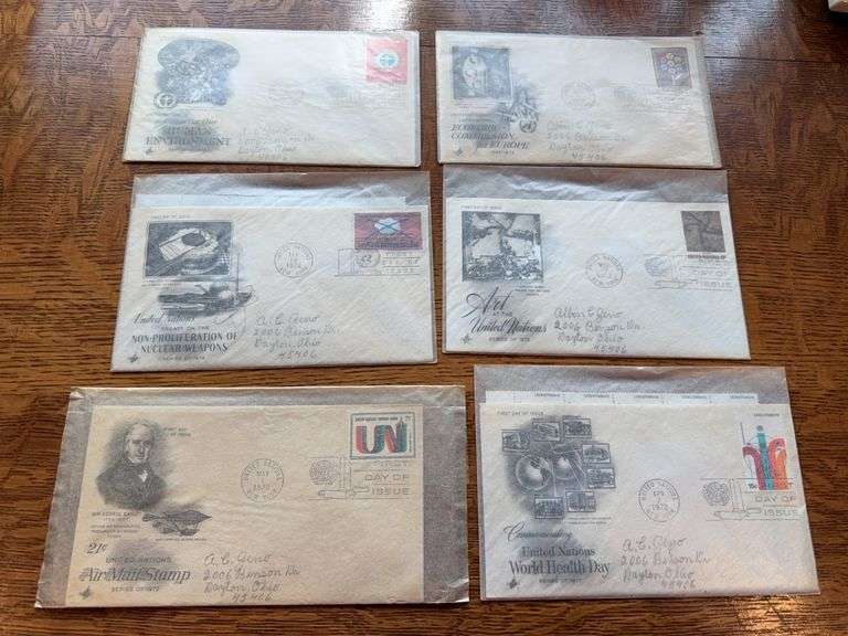 1972 first day issue envelopes with postage image