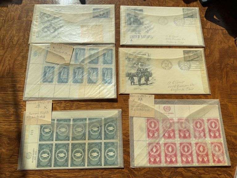 1952 and 1953 postage stamps and first day issue envelopes image