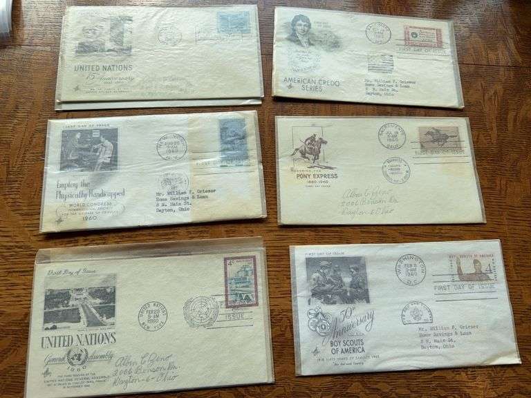 1960 United Nations first day issue envelopes with postage image
