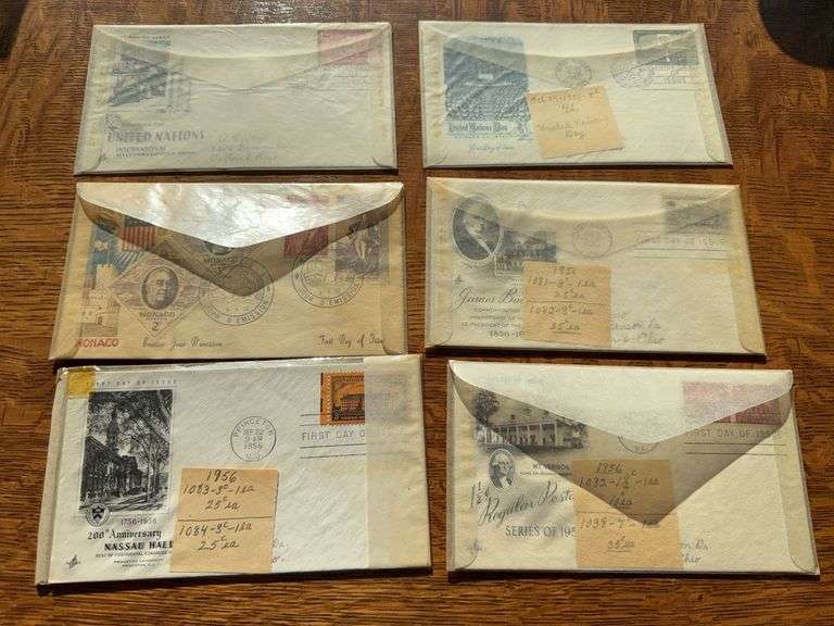 1956 envelopes with postage image