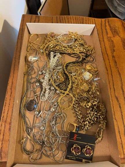 Costume jewelry as shown. All items reacted to earth magnet