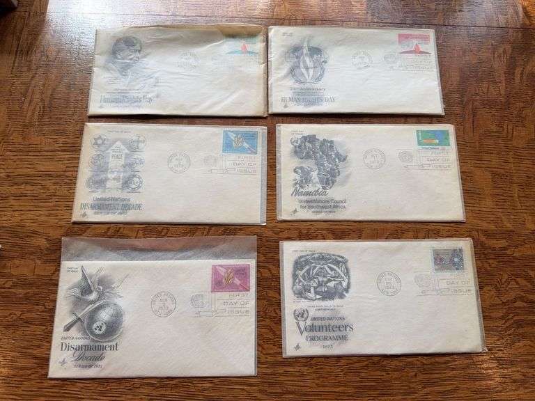 1973 first day issue envelopes with postage image