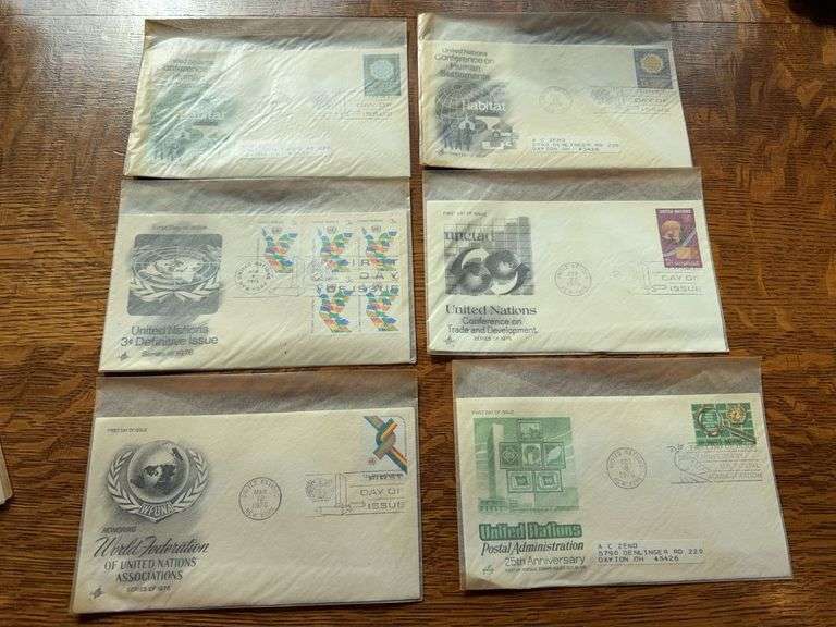 1976 and 1977 first day issue envelopes with postage image