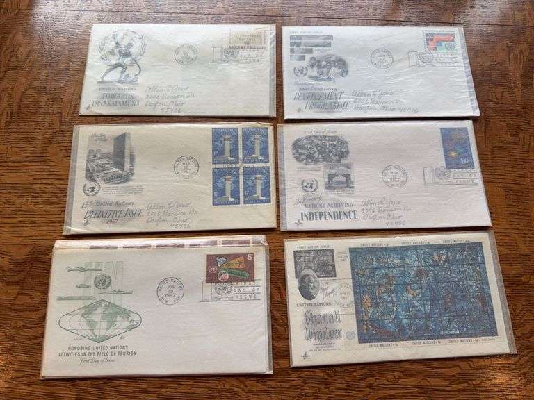 1967 United Nations first day envelopes and postage image