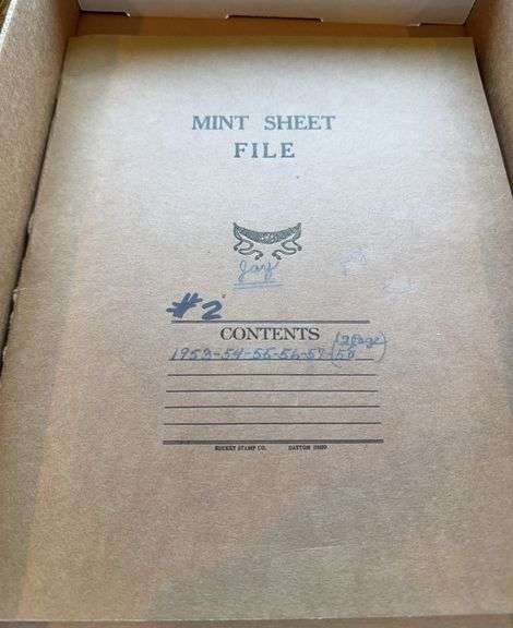 Mint sheet file 1953 thru 1958 as shown image