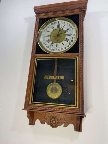 Antique Sessions Regulator Wall Clock
