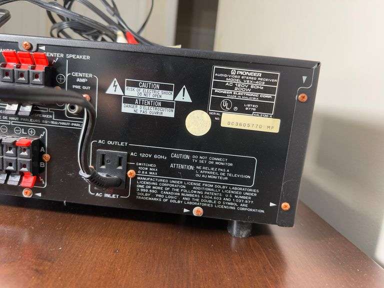 Pioneer Audio/Video Stereo Receiver