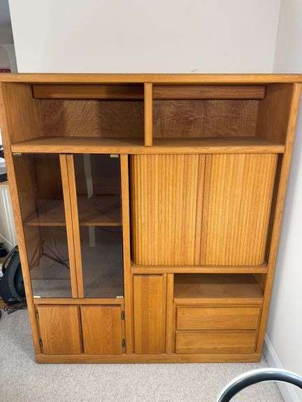 Solid Oak Entertainment Center