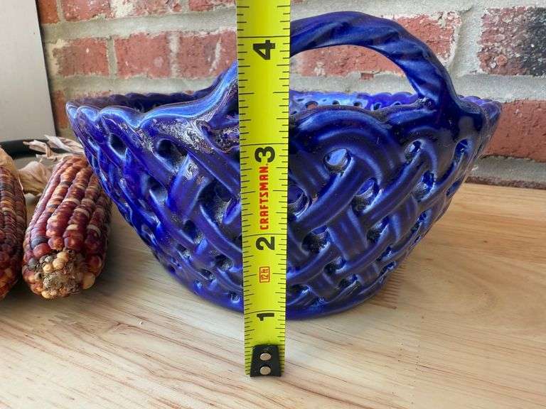 Ceramic Woven Baskets with Decor