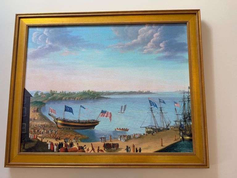 Launching of the Ship Fame Canvas (1802)