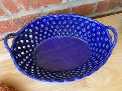 Ceramic Woven Baskets with Decor