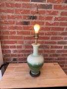 Green Glazed Pottery Lamp