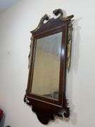 Antique Chippendale Style Mahogany Wall Mirror