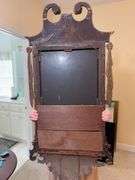 Antique Chippendale Style Mahogany Wall Mirror