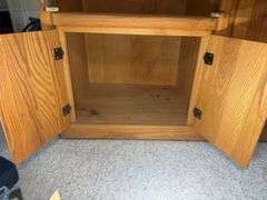 Solid Oak Entertainment Center
