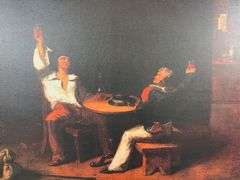 A Sailor of the U.S.S Constitution Toasting a New Recruit in a Saloon (George H. Comegys)
